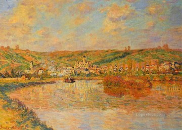  Hora Arte - A última hora de la tarde en el río Vetheuil Claude Monet Paisajes